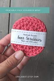 Printable Face Scrubbies Wraps Printable Gift Tags Labels Etsy Selling Crochet Items Selling Crochet Scrubbies Crochet Pattern