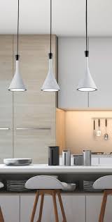 Faux Concrete Pendant Lends Sophisticated Touch To Ultra Modern Minimal Kitchen Island Pendant Light Bulb Pendant Light Dining Table Pendant Light