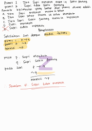 Yang utuh dan membudayakan diri.jawaban : Soal Diketahui Premis Premis 1 Jika Supri Merokok Maka Ia Sakit Jantung Premis 2 Supri Tid