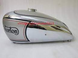New Norton 16h Silver Painted Chrome Gas Fuel Tank Gas Tanks Norton Commando Petrol
