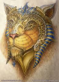 Sphinx Study Copy Visionary Art Spirit Animal Art Art