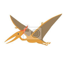 Embed this art into your website: Cartoon Dino Pteranodon Leinwandbilder Bilder Pterodaktylus Flugel Dino Myloview De