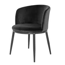 Eichholtz Filmore Upholstered Dining Chair Perigold Black Upholstered Dining Chairs Dining Chairs Black Dining Chairs