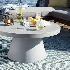 Equal parts durable and beautiful, the atra table is perfect for a solo coffee on your deck, or a glass of wine and a good book. Pedestal Outdoor Coffee Table