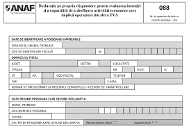 Declarației pe proprie răspundere referitoare la circulația persoanelor în afara. Anaf Formularul 088 Va DispÄƒrea Incepand Cu Data De 1 Februarie Secunda Tv