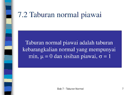 Skor untuk 5 orang pelajar ialah 1,2,3,4, dan 5 cari sisihan piawainya. Bab 7 Taburan Normal 7 1 Pengenalan 7 2 Taburan Normal Piawai Ppt Download