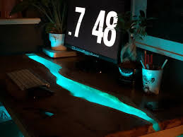 Strip lamp is compact enough to fit on any desk at home or the office. Led Epoxy Design Led Epoxy Computer Table Computer Table Diy Computer Desk Computer