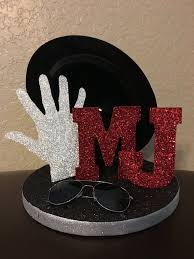 Michael Jackson Inspired Centerpiece Michael Jackson Birthday Michael Jackson Party Decorations Michael Jackson Party Quinceanera Party Michael Jackson