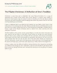 Reflection is commonly used in ioc containers. The Filipino Christmas A Reflection Of One S Tradition Phdessay Com