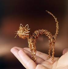 Meow For Those Who Loves Cats Copper Wire Art Wire Art Sculpture Copper Wire Crafts
