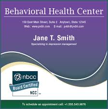 Psychologist professional black silver business card. Market Yourself Nbcc