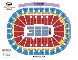 Right Red Wings Seating Chart With Rows Blue Cross Arena