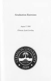 Clemson Commencement Program, August 1999