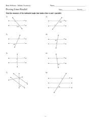 0%0% found this document useful, mark this document as useful. Proving Parallel Lines Worksheets Kuta Software Infinite Geometry Name Proving Lines Parallel Date Period Find The Measure Of The Indicated Angle That Course Hero