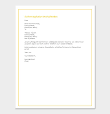 Apology Letter For Absence From School Due To Illness Sample Letter