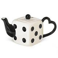 Black And White Teapot Set Black White Tea Pot Dice Style Tea Pots Tea Pot Set Tea