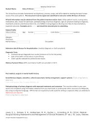 Weekly Clinical Form S19 Nrs105 Nursing Process Ii Pima