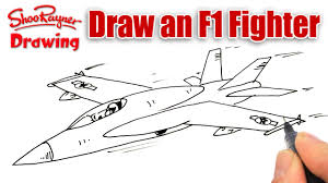 Standard printable step by step. How To Draw An F 18 Fighter Plane Youtube