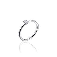 1 x ring in einer schicken schmuckbox. Antragsring Mit Zirkonia Stein 925 Silber Rhodiniert