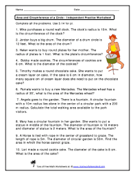 Area, circumference, diameter and radius. Fillable Online Area And Circumference Of A Circle Independent Practice Worksheet Fax Email Print Pdffiller