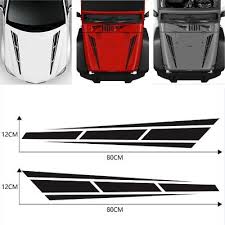 2pcs racing vinyl decal sticker car black stripe sport auto hood bonnet 80x12cm ebay car stickers car sticker design car interior diy