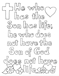 December coloring page james 1:17. Coloring Pages For Kids By Mr Adron 1 John 5 12 Print And Color Page Free