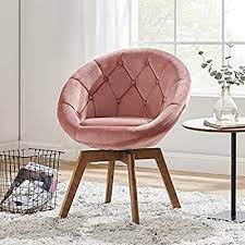 Check spelling or type a new query. Buy Volans Mid Century Modern Swivel Accent Chair Velvet Vanity Chair With Round Tufted Back Upholstered Lounge Chair With Wood Legs For Desk Bedroom Living Room Pink Online In Turkey B082xxfk3r