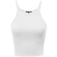 Black And White Striped Crop Tank Top Made By Emma Basic Sleeveless Spaghetti Strap Ribbed Cropped Tank Top 9 99 Liked On White Crop Top Tank White Spaghetti Strap Tank Top White Crop Tank