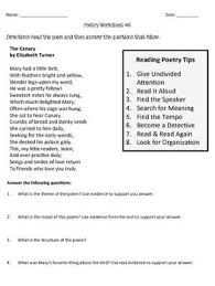 Poetry Comprehension Worksheets By Rigorous Resources By Lisa Teachers Pay Teachers Poetry Comprehension Worksheets Poetry Comprehension Poetry Worksheets