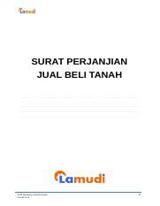 Ya, hal ini dilakukan demi kelancaran transaksi supaya dijauhkan. Perjanjian Jual Beli Tanah Docx Surat Perjanjian Jual Beli Tanah Course Hero