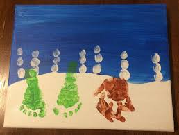 Upside down effect (flips text). Christmas Handprint Footprint And Fingerprint Door Hanging Sign Simply Kyra