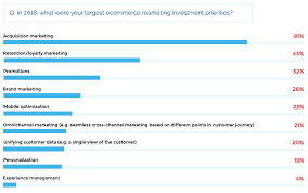 E Commerce Marketing Budgets Increasing With Focus On Customer Acquisition Loyalty Marketing Ecommerce Marketing Commerce Marketing