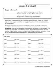 Supply Demand Worksheet Learn Portuguese Practices Worksheets Social Studies Worksheets
