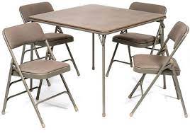 If unexpected guests arrive, you can simply pull your folding table and chair set from storage and you'll have additional seating in minutes. Top 10 Best Card Table In 2021 Reviews Thez7 Card Table And Chairs Table And Chair Sets Best Folding Chairs