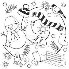 Add some fun to your time with your family in the winter with these cute and adorable winter wonderland coloring pages. Winter Coloring Pages For Kids And Adults Stock Illustration Illustration Of House Isolated 134803107
