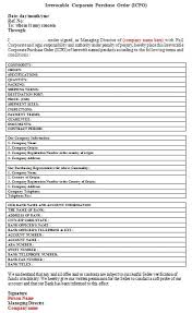 Purchase Order Template Sample Di 2020