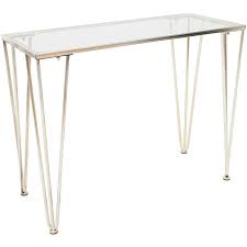Metal And Glass Silver Console Table American Furniture Warehouse Console Table Decmode Silver Console Table