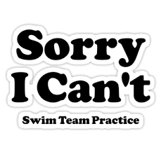 Sorry I Cant Swim Team Practice Sticker By Madedesigns Cute Laptop Stickers Swim Team College Stickers