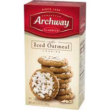 1.00 cookie(33g) amount per serving. Archway Cookies Iced Oatmeal Soft 9 25 Oz Walmart Com Walmart Com