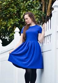 Black And Royal Blue Outfits Blue Dress With Black Tights Tight Dresses Dresses Beautiful Fashion