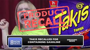 Takis Recall Scientists Find Large Amounts Of Gasoline In Chips Causing Them To Light On Fire Now8news