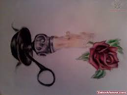 One might think that a rose tattoo will entail a flower embedded into the tissue of your skin. Burning Candle And Red Rose Tattoo