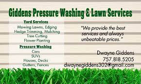 Get a professional image for your lawn care business. Business Cards Giddens Lawn Service On Behance