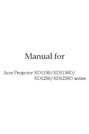 Dec 02, 2016 · well, thats a tough diy, and very messy. Acer Xd1150 Series Manual Pdf Download Manualslib