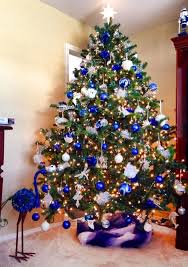 Royal Blue White And Silver Are An Amazing Combo For Any Christmas Tree Blue Christmas Tree Decorations Silver Christmas Tree Christmas Tree Themes