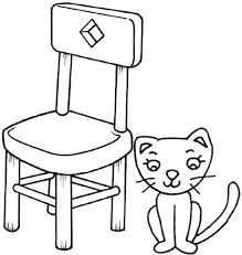 Find & download free graphic resources for chair colour. Cat Cartoon Beside A Chair Coloring Page Mitraland