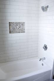 White ivory beige gray taupe. Tiled Shower Angora Soho 4x16 Biscuit Grout Mapei Biscuit Niche Zen Fiji Cream Pebbles White Tile Shower Shower Tile Bathroom Shower Tile