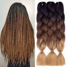 Ombre Braiding Hair Kanekalon Synthetic Hair Extensions Synthetic Fiber For Jumbo Braid Hair Bundles Smart Braid Hair In Bulk Braid In Hair Extensions Synthetic Hair Extensions Braided Hairstyles