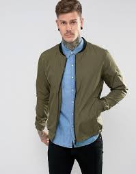 Only Sons Plain Bomber Jacket Green Green Jacket Men Bomber Jacket Mens Jackets