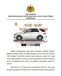 Apabila jabatan pengangkutan jalan (jpj) umumkan peraturan baharu penggunaan cermin gelap pada kenderaan persendirian, saya antara yang seronok mendengarnya. Panacea Tint Promosi Tinted Seluruh Kereta Lulus Jpj Facebook